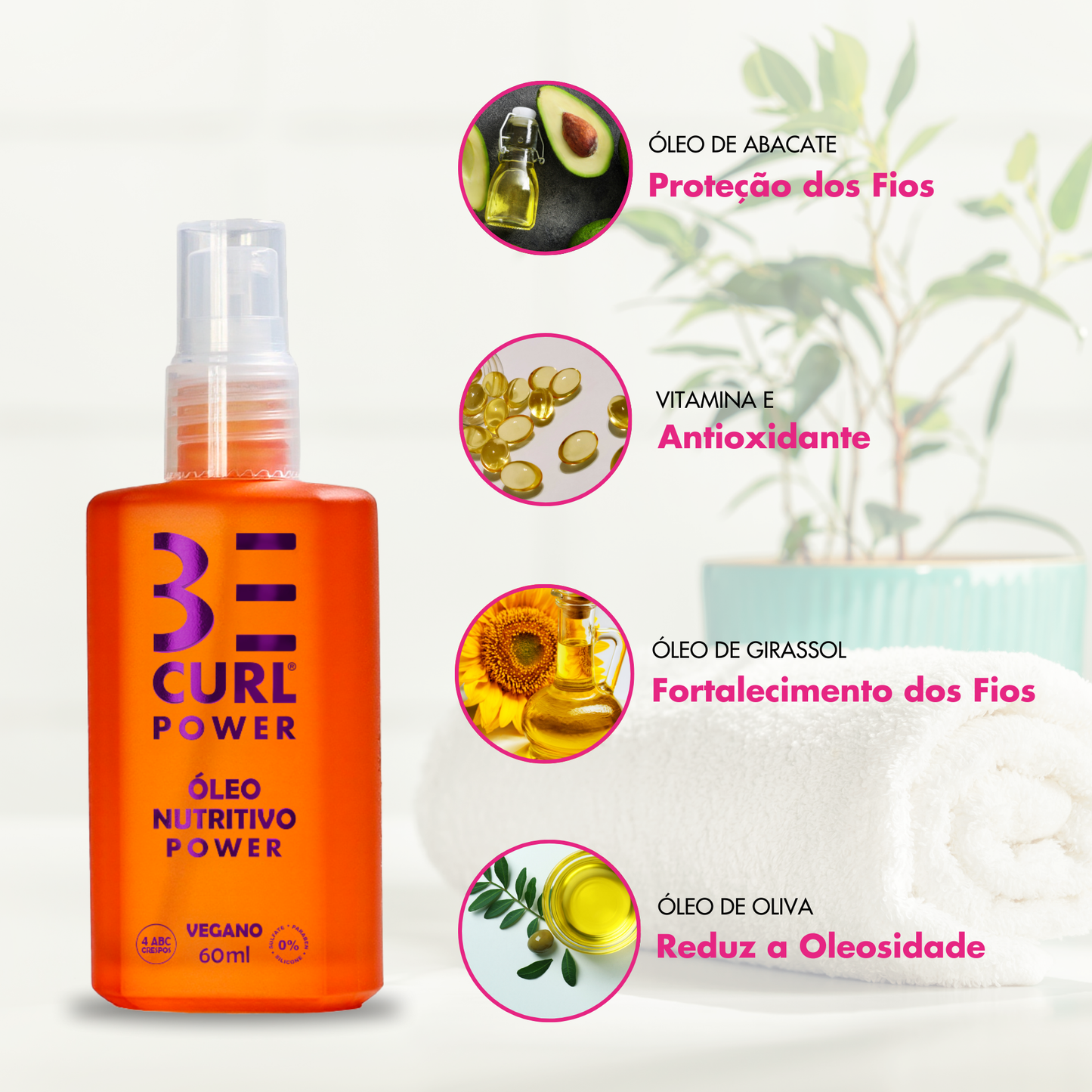 BE CURL Óleo Nutritivo Power 60ml