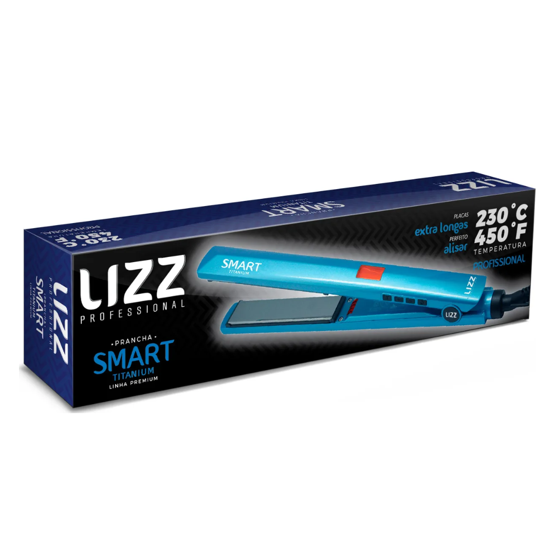 LIZZ  Prancha Alisadora Smart Titanium Extra Longa 230°C/450°F