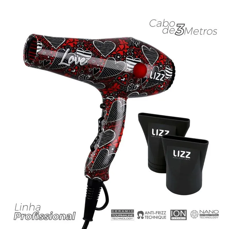 LIZZ Secador de Cabelo Profissional Love 3800 2150W 110V