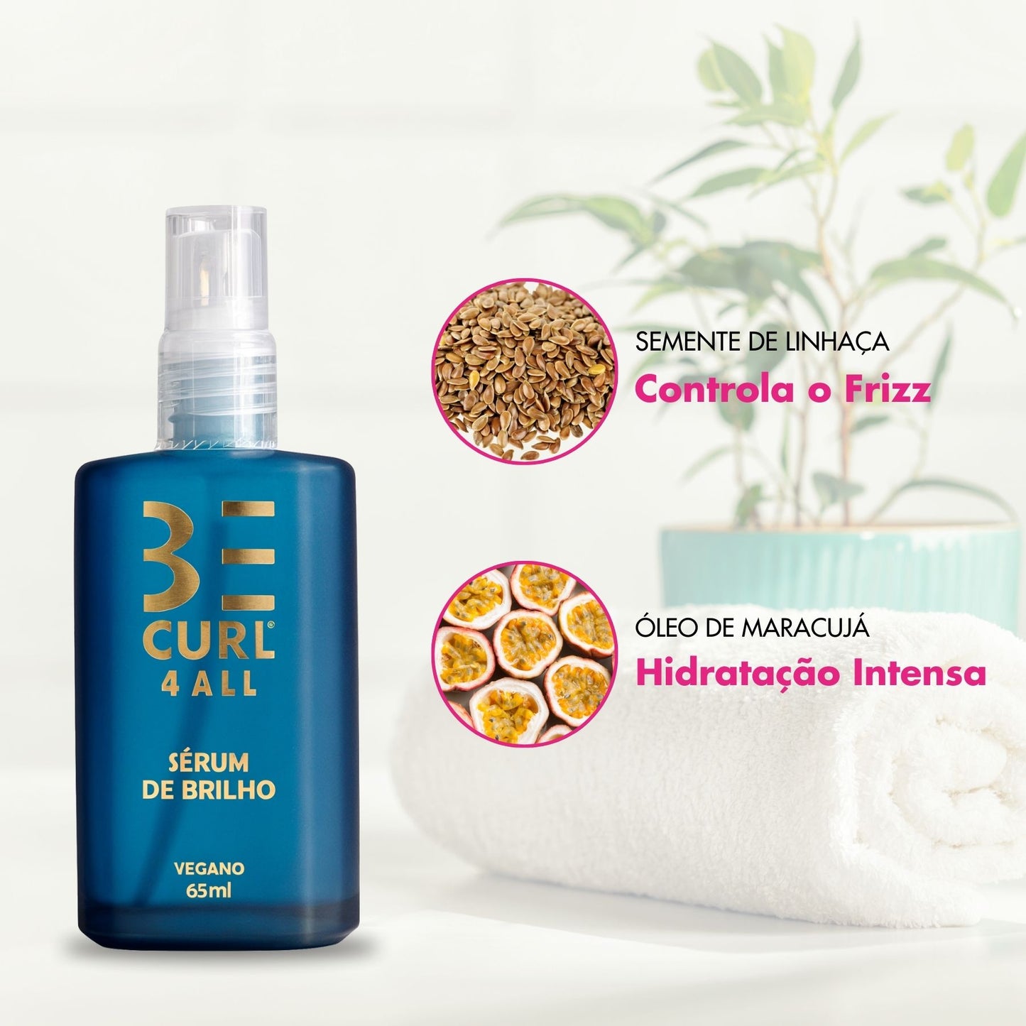 BE CURL SÉRUM DE BRILHO 60ml 4 All - Todos os Tipos de Cabelos