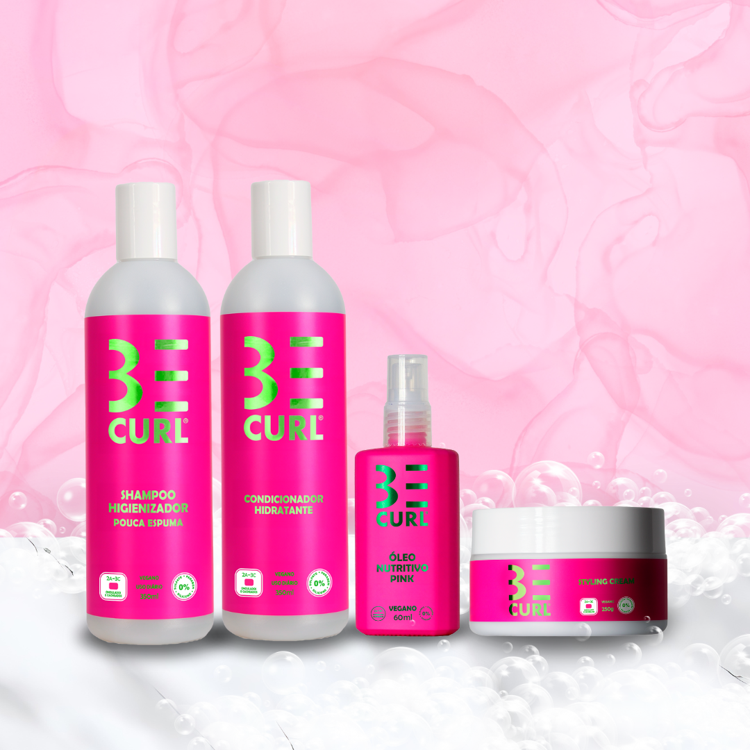 KIT Shampoo Low Poo +Creme de Pentear Styling Cream Cachos Be Curl