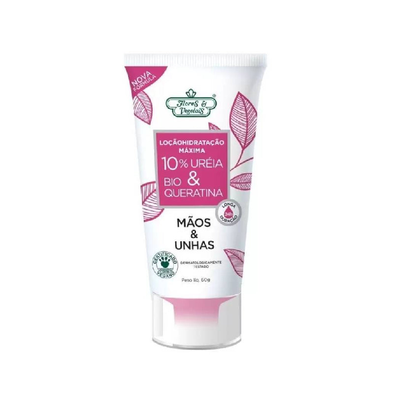 FLORES & VEGETAIS  Hidratante  Mãos Unhas  Uréia 10% 60g