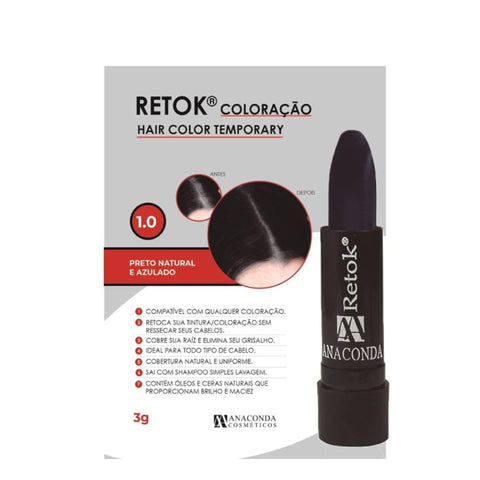 Anaconda Bastão Retok Coloração Preto Natural e Azulado 3g