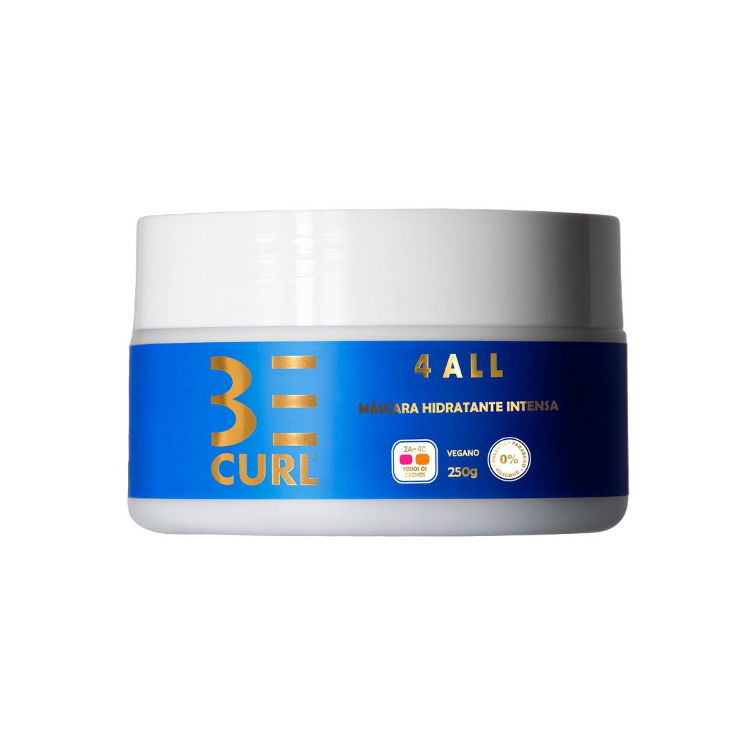 BE CURL MÁSCARA HIDRATANTE INTENSA 250g 4 All - Todos os Tipos de Cabelos