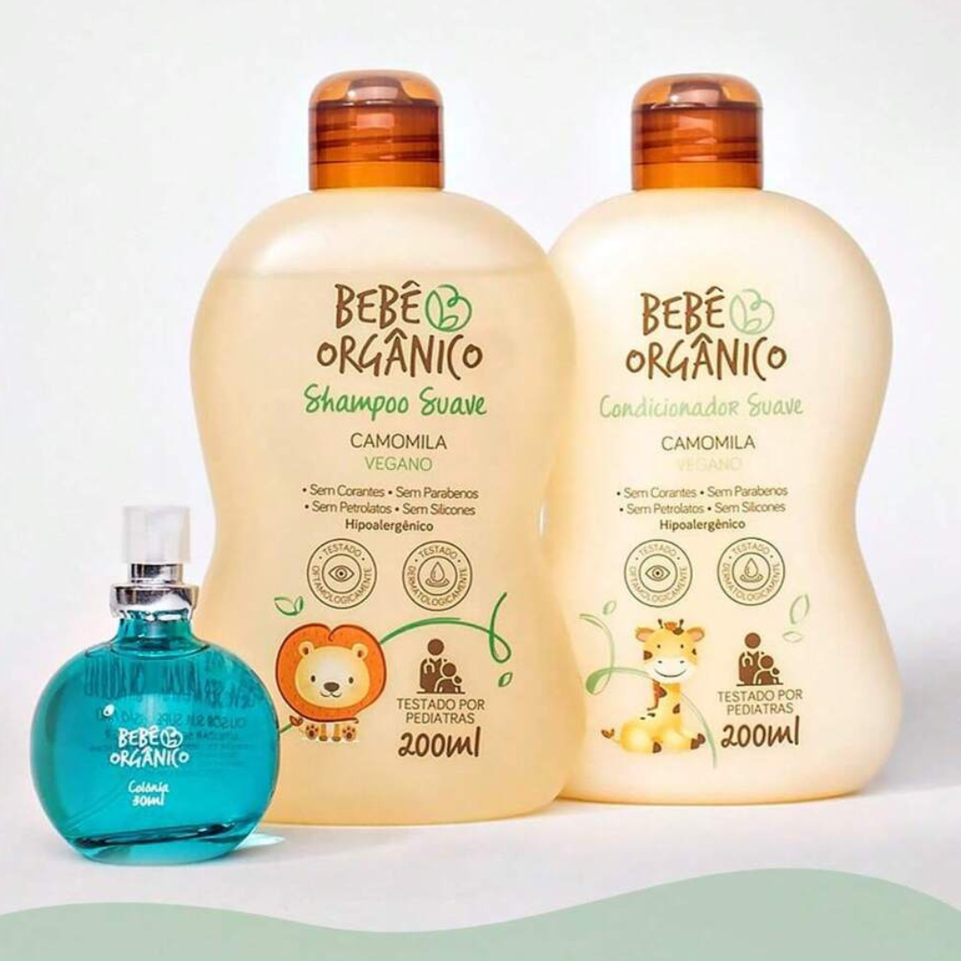 Bebê Orgânico Kit Shampoo + Condicionador + Colônia - 430ml