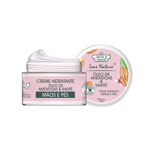 FLORES & VEGETAIS Creme Mãos Pés Amêndoas  Karité - 250g