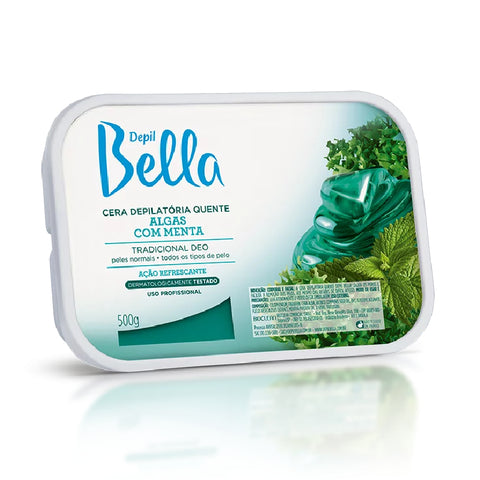 Depil Bella Cera Quente em Barra Algas com Menta 500g