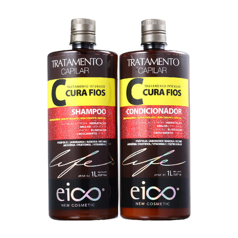 Eico Kit Life Cura Fios - Shampoo e Condicionador 2L