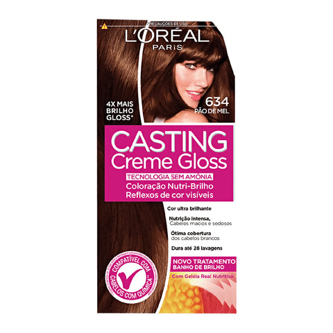 L'Oréal Tonalizante Casting Creme Gloss 634 Pão de Mel