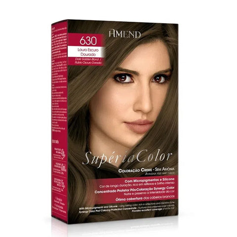 Amend Tonalizante Kit 630 Louro Escuro Dourado Supéria Color 40g