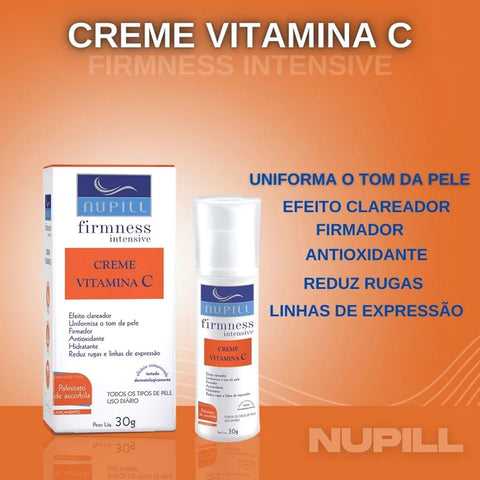 Nupill Creme Vitamina C Clareador e Antirrugas 30g