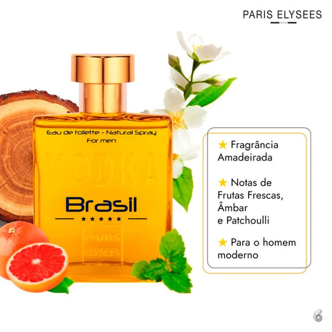 Paris Elysees Perfume Vodka Brasil Yellow 100ml