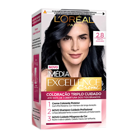 L'Oréal Coloração Imedia Excellence Creme 2.0 Preto Extra Profundo