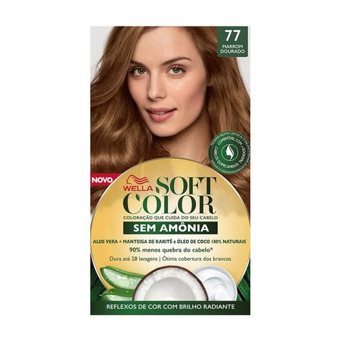 Wella Tonalizante Kit 77 Marrom Dourado Soft Color 35g