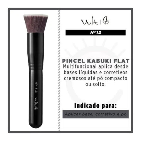 Vult Pincel Para Base Kabuki Flat Top #12