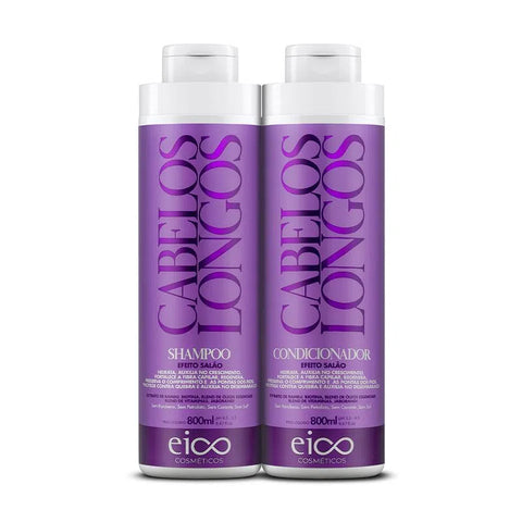 Eico kit Shampoo e Condicionador Cabelos Longos - 800ml