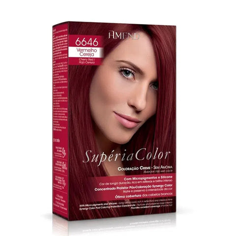 Amend Tonalizante Kit 6646 Vermelho Cereja Supéria Color 40g