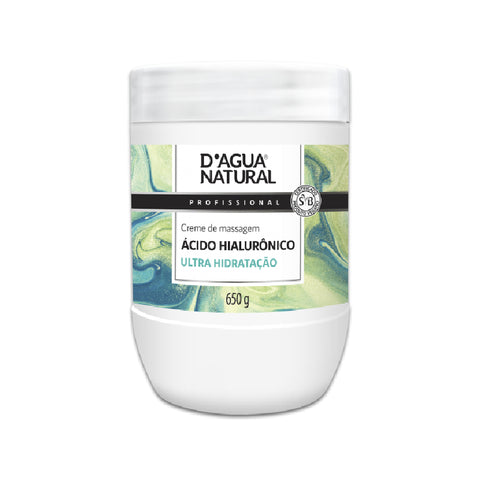 D'Agua Natural Creme Massagem Ácido Hialurônico 650g