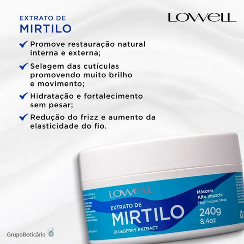 Lowell Máscara Mirtilo 240ml