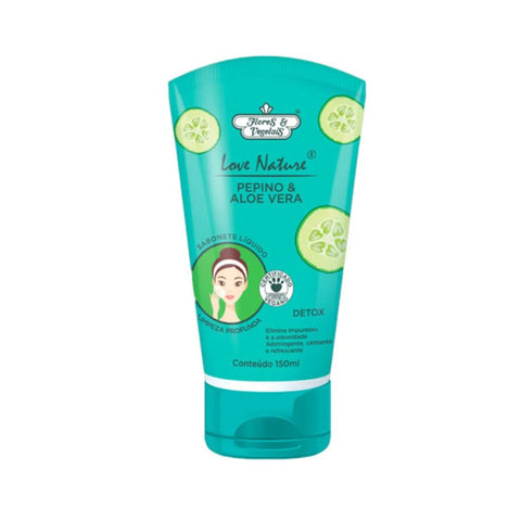 Flores & Vegetais Sabonete Líquido Facial Pepino & Aloe Vera 150ml