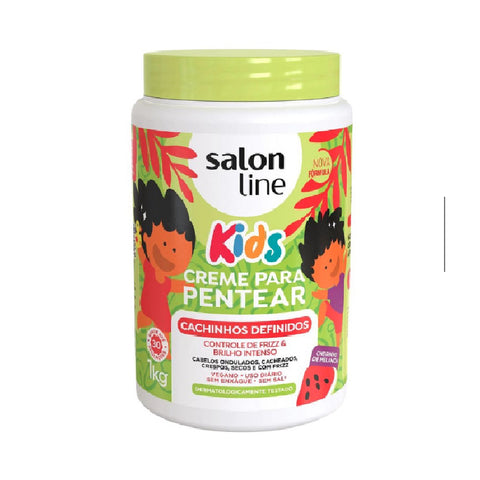 Salon Line Creme Para Pentear Kids Cachinhos Definidos 1000g