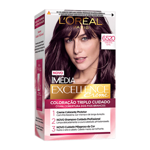 L'Oréal Coloração Imedia Excellence Creme 6.520 Violeta Chic