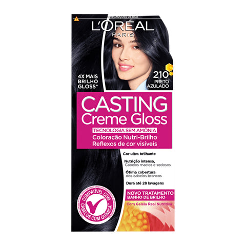 L'Oréal Tonalizante Casting Creme Gloss 210 Preto Azulado