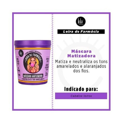 Lola Cosmetics Loira de Farmácia - Máscara Matizadora 230g